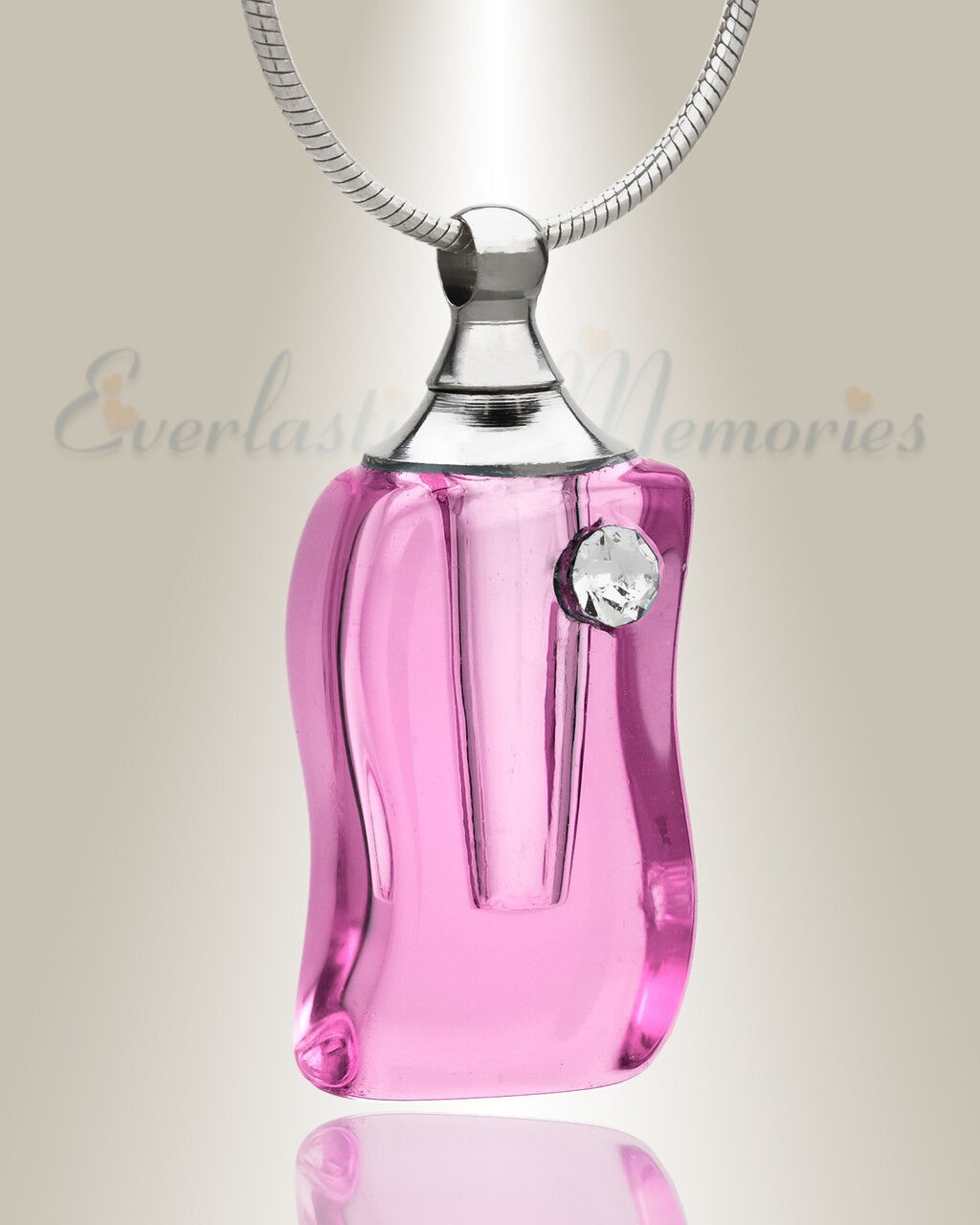 Glass Locket Peony Jewelry Urn