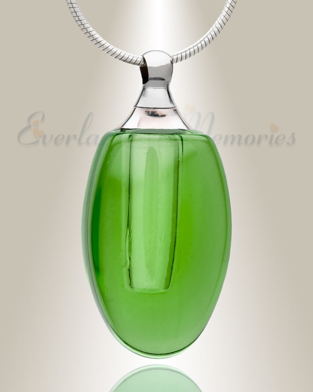Glass Locket Emerald Evermore Cremains Jewelry
