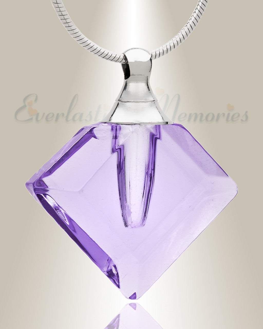Glass Locket Violet Joy Necklace Urn