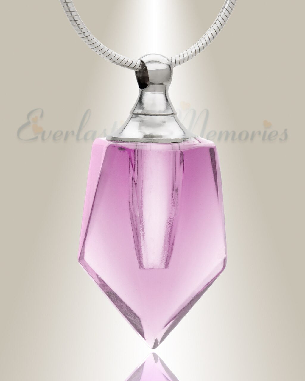 Glass Locket Pink Dedicated Keepsake Jewelry