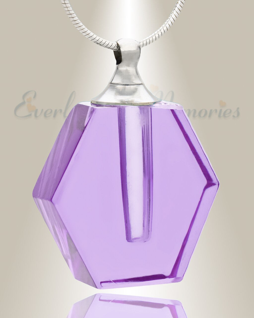 Glass Locket Violet Integrity Cremains Locket