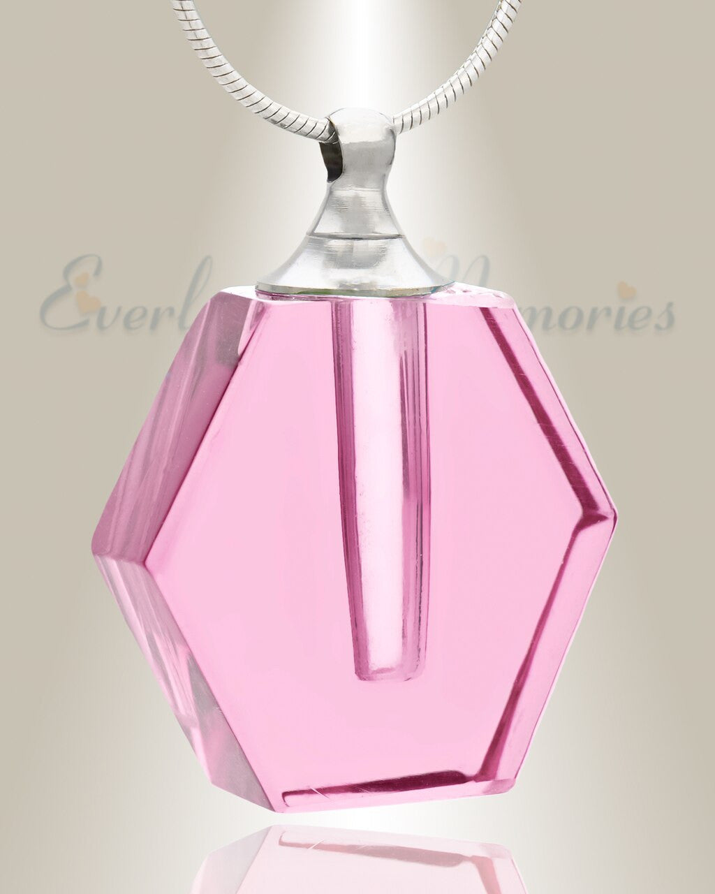 Glass Locket Pink Integrity Ash Pendant