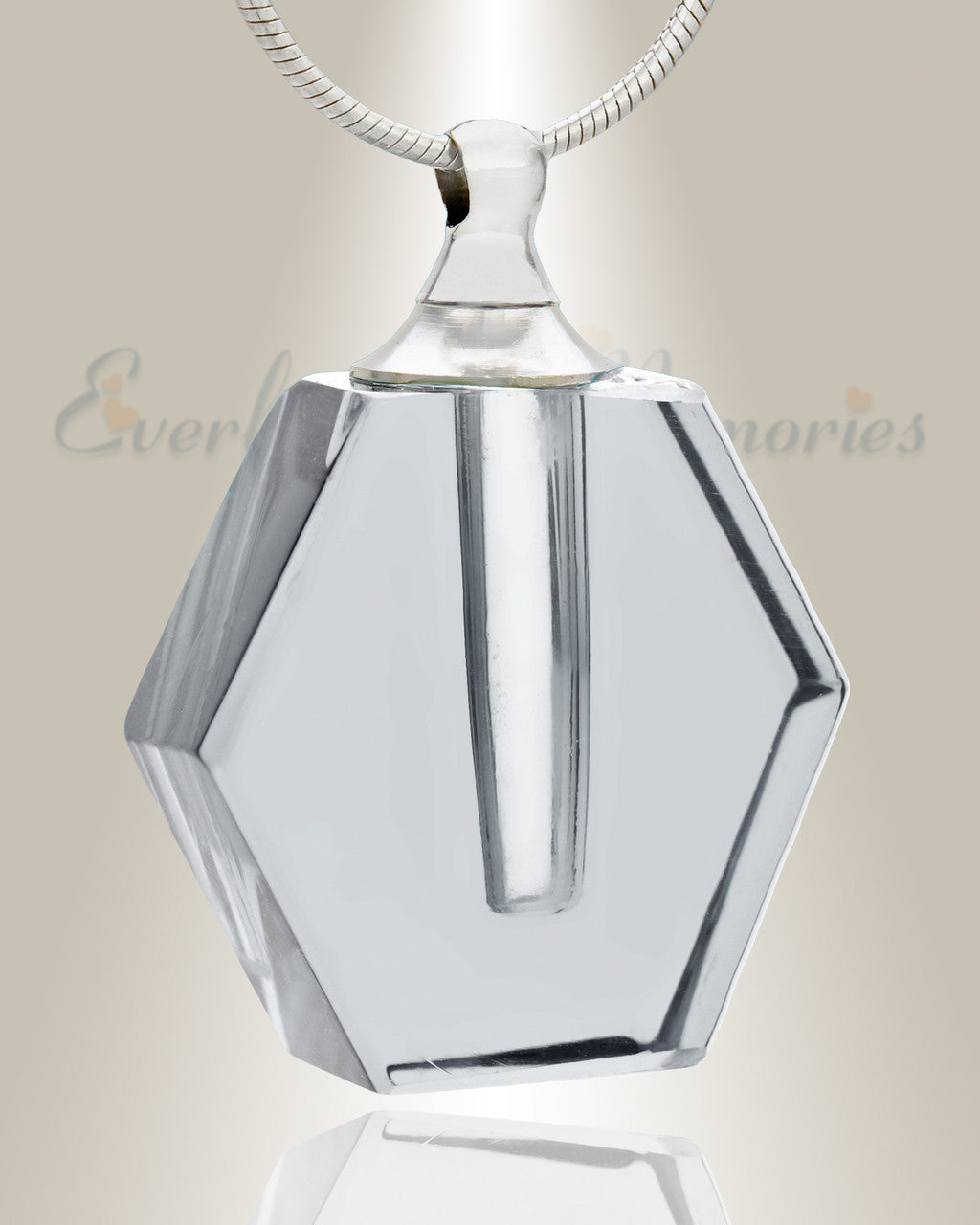 Glass Locket Clear Integrity Remembrance Pendant
