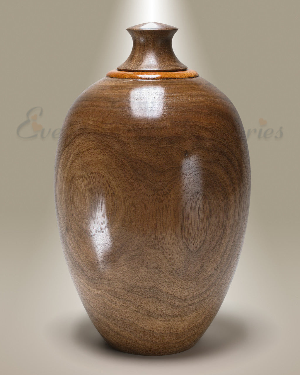 Dark Native Southeastern Wood Cremation Urn