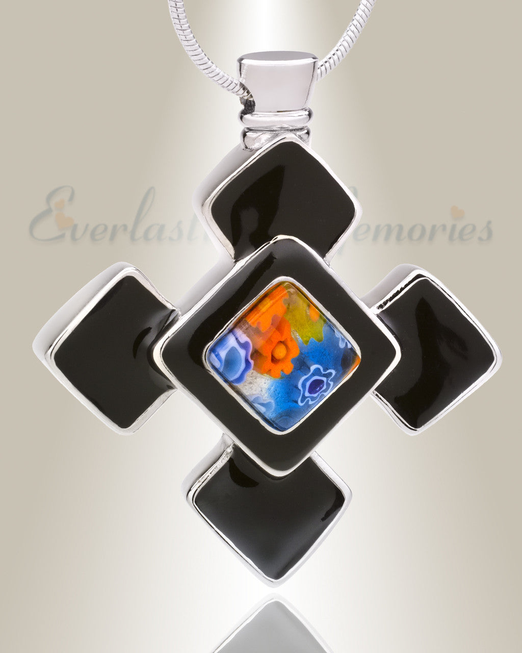 Black Jazzy Cremation Jewelry
