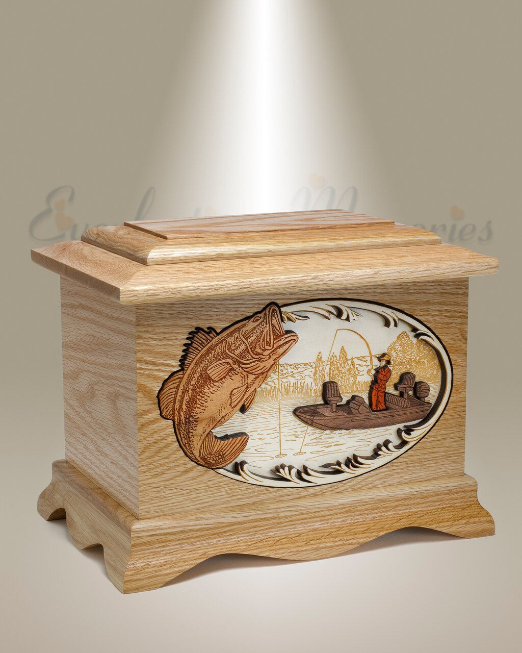 Oak Ambassador w/ Bass Cremation Urn