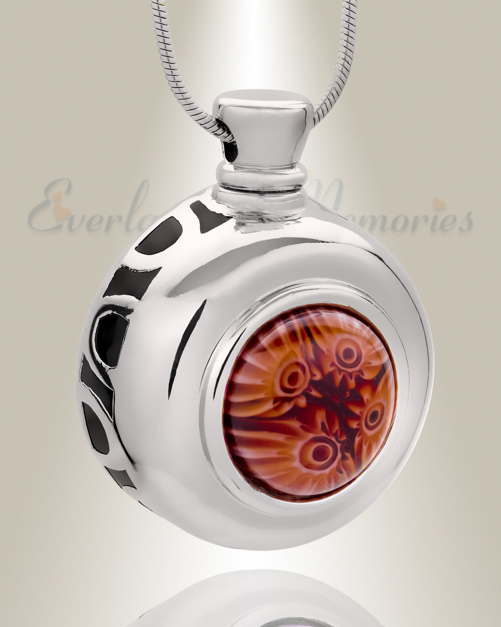 Fleeting Fancy Round Cremation Jewelry