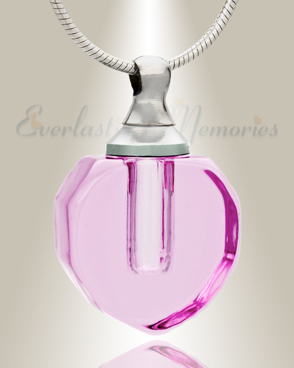 Glass Locket Eternal Teardrop Necklace Urn
