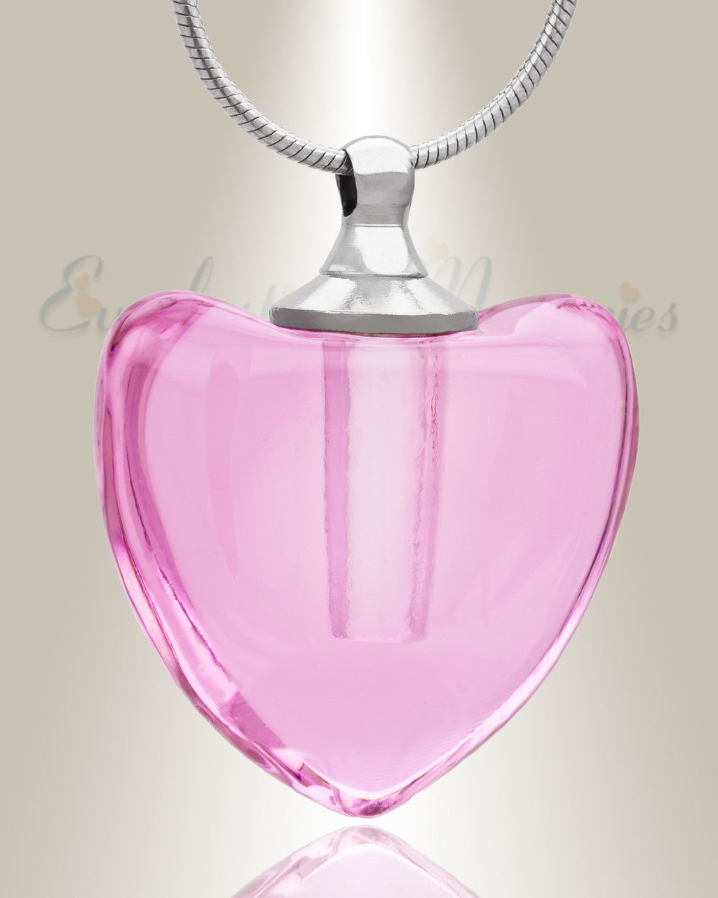 Glass Locket Loving Heart Memorial Necklace
