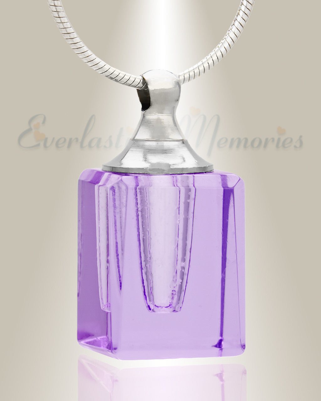 Glass Locket Violet Contentment Jewelry Urn