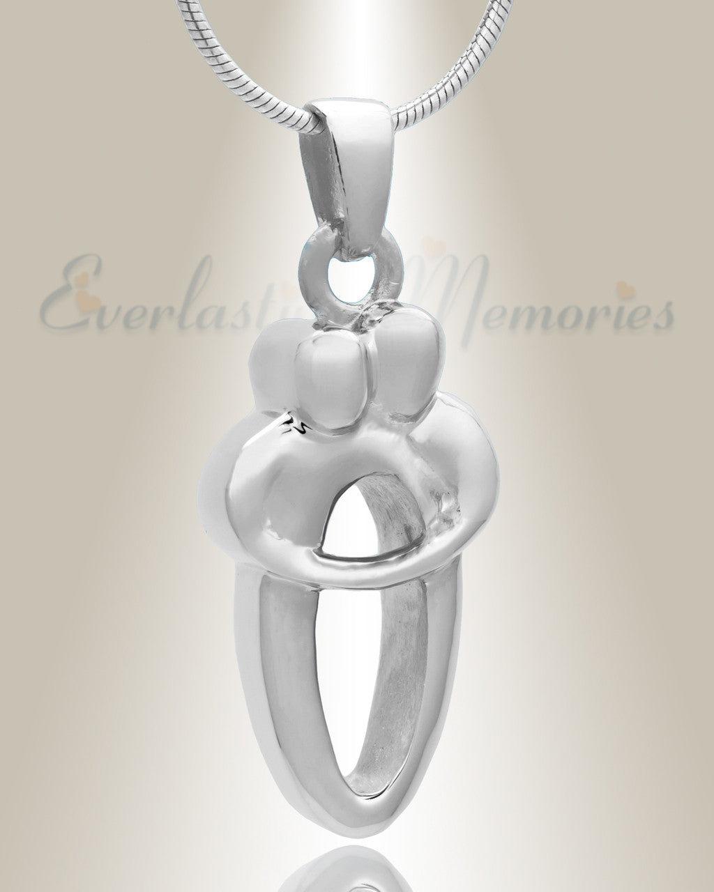 Sterling Silver Two People Urn Necklace