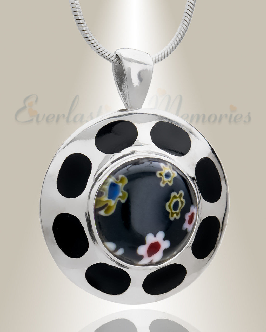 Sterling Silver Distinguished Round Keepsake Pendant