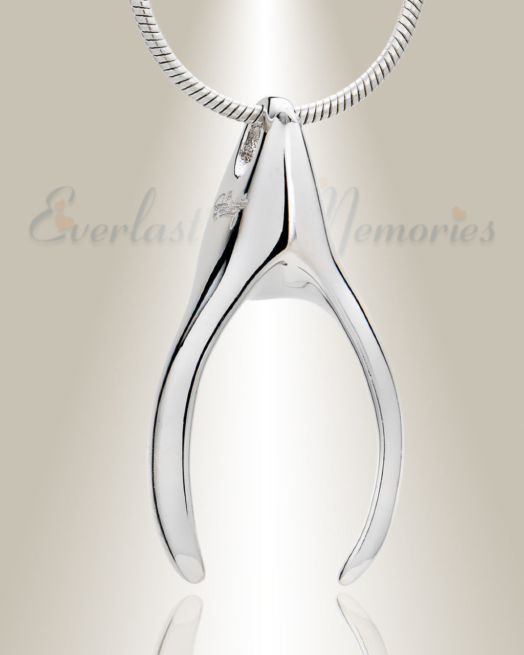 Silver Wishbone Memorial Jewelry