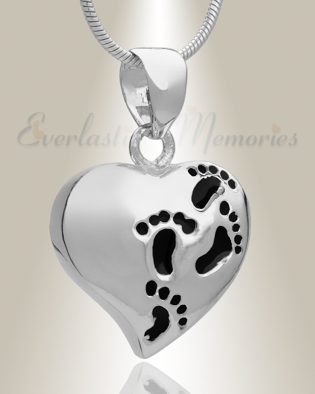 Silver Plated Wandering Heart Memorial Jewelry