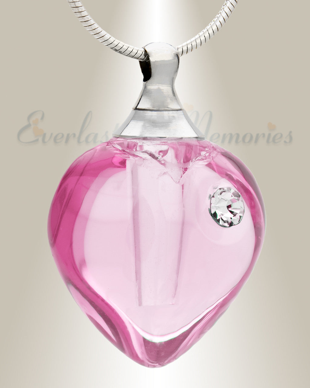 Glass Locket Poppy Heart Memorial Jewelry