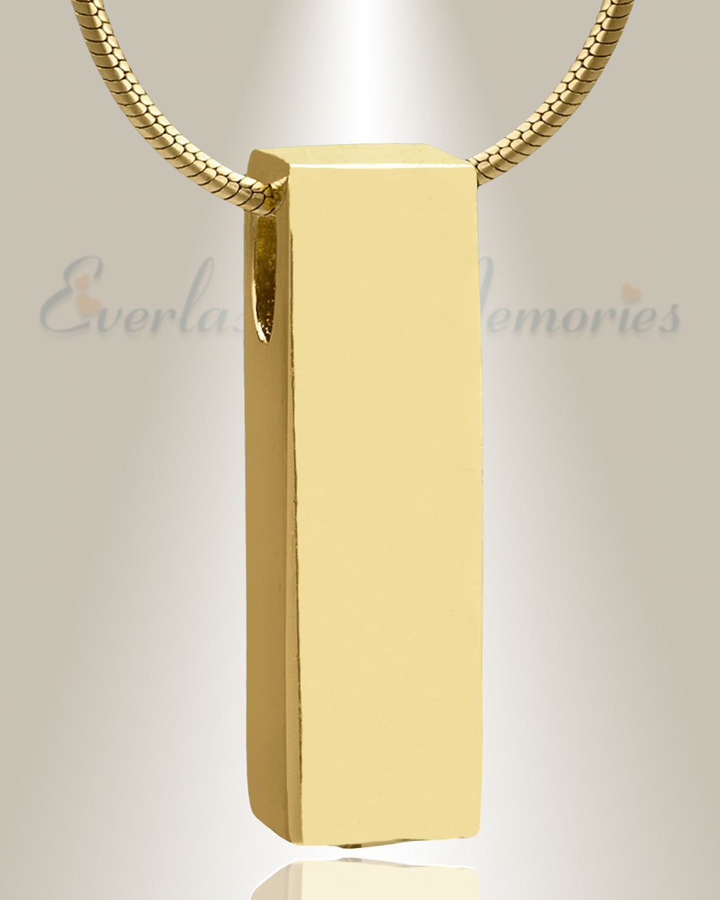 Gold Plated Elegance Cylinder Cremation Jewelry