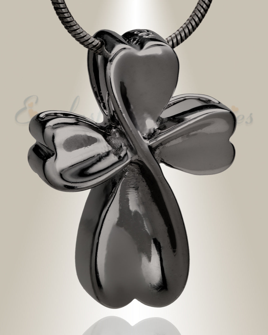 Black Plated Contemporary Cross Memorial Jewelry