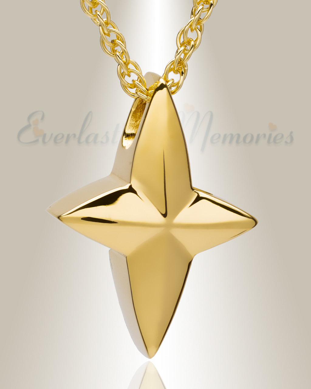 14k Gold Ambitious Cross Urn Jewelry