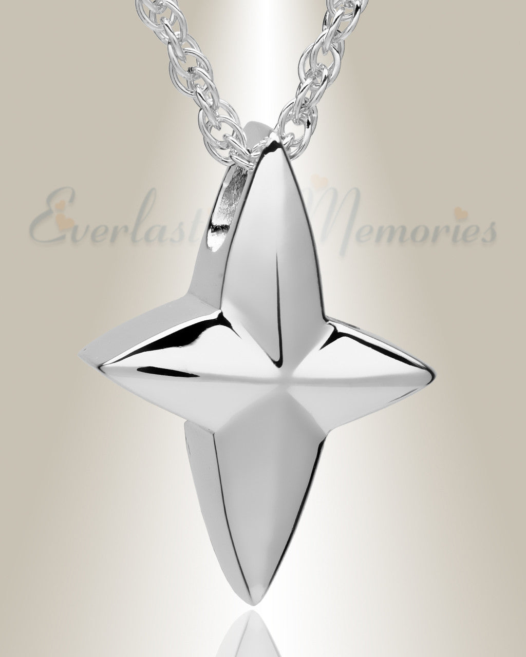 14k White Gold Ambitious Cross Jewelry Pendant