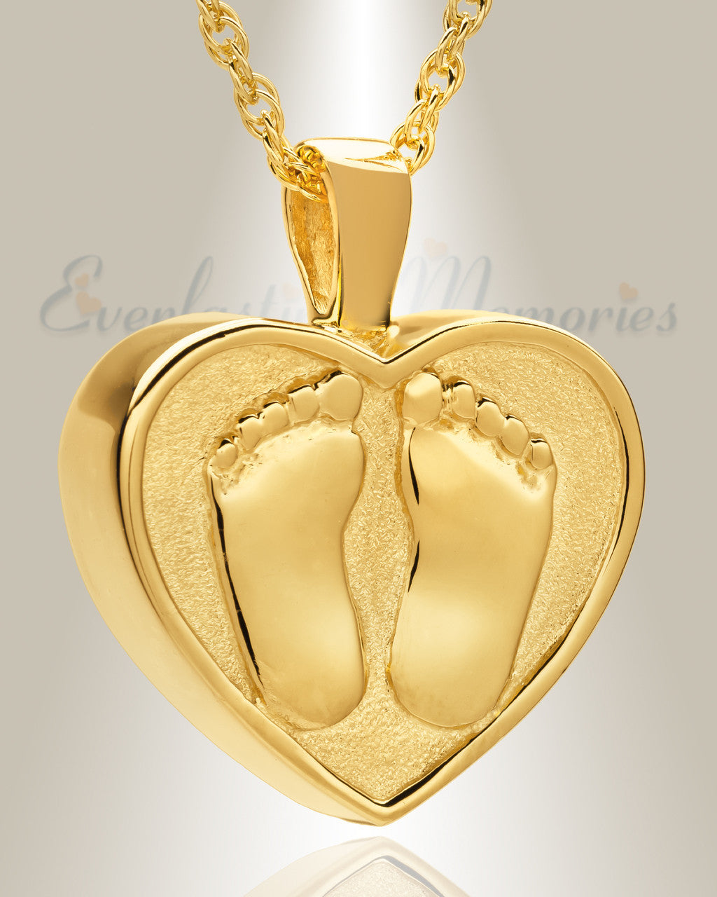14k Gold Baby Heart Urn Jewelry