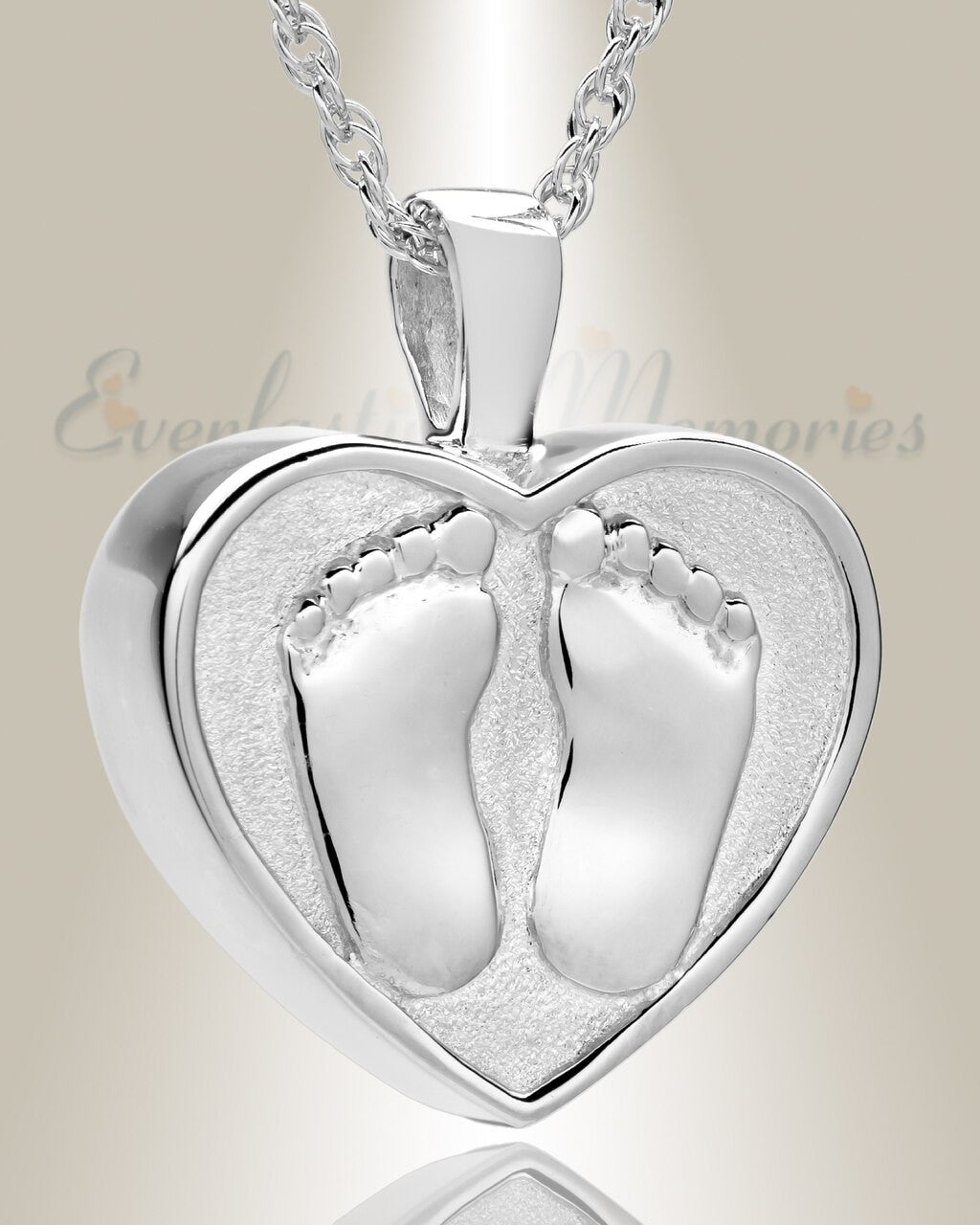 14k White Gold Baby Heart Urn Jewelry