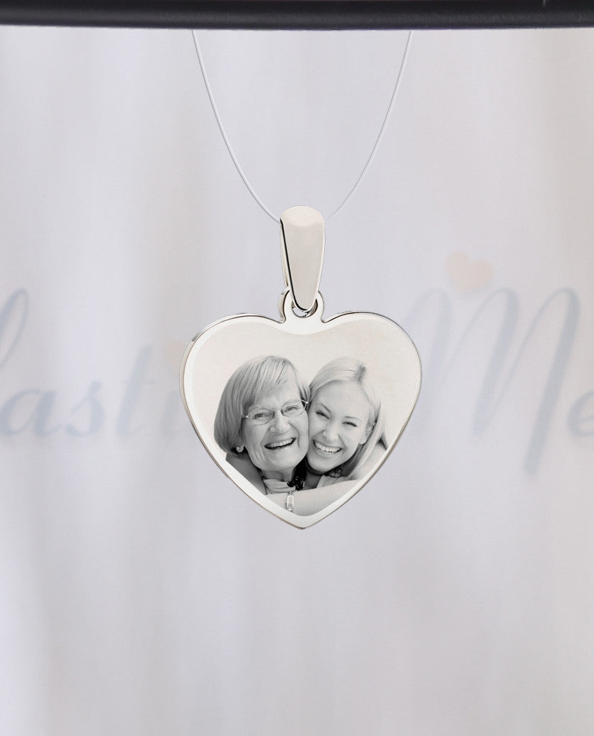 Heart Photo Engraved Stainless Guardian