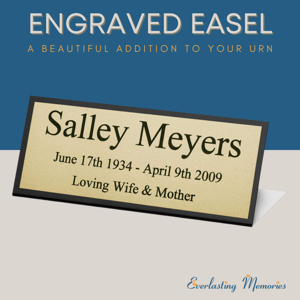 Crater Easel Engraved Plate