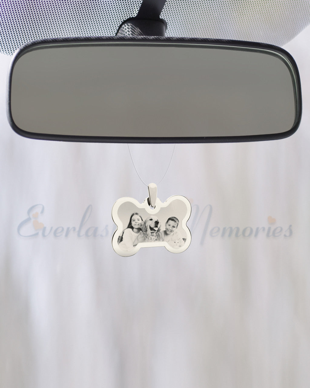 Bone Photo Engraved Silver Pet Guardian