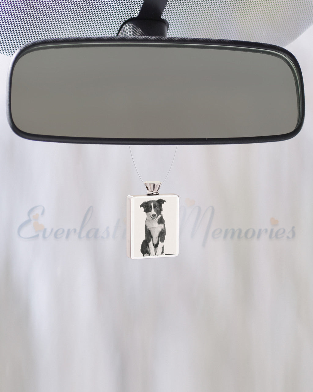 Rectangle Stainless Steel  Photo Engraved Pet Ash Guardian