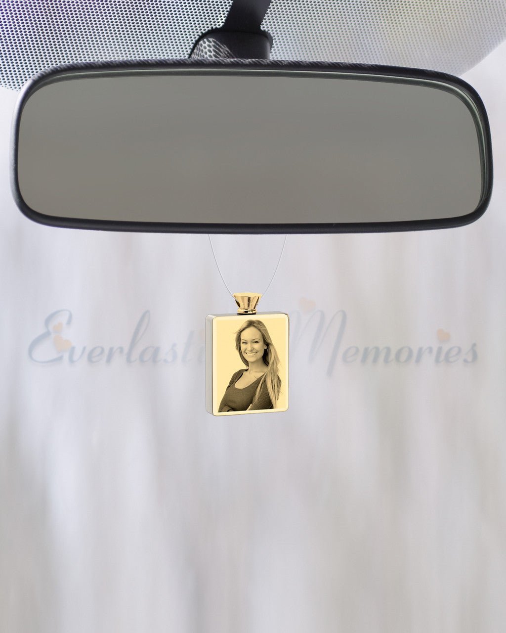 Rectangle Gold Plated Photo Engraved Ash Guardian