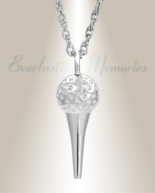 Golf Tee Urn Necklace Sterling Silver