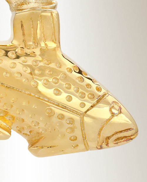 Gold Vermeil Fish Cremation Cremation Urn Keepsake