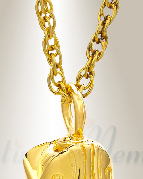 Boot Cremation Keepsake in 14K Gold Plated