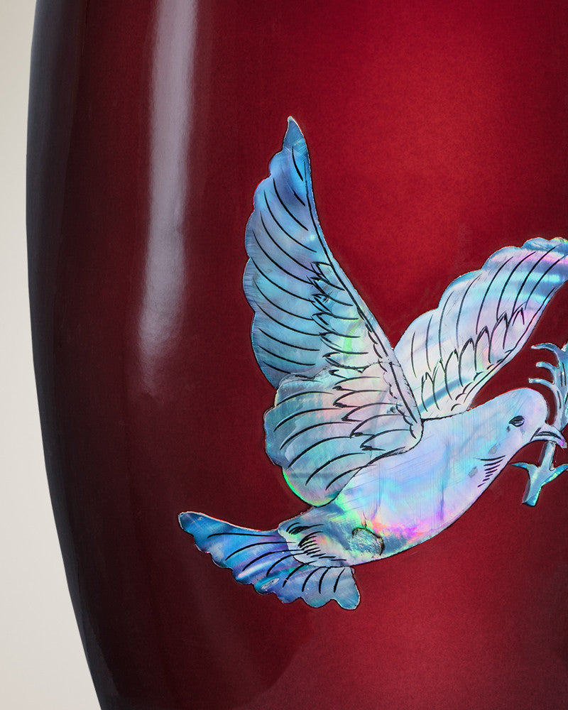 Fiery Doves Cremation Urn