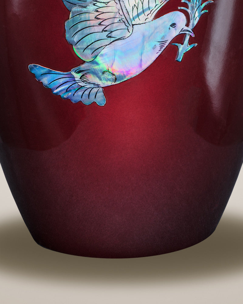 Fiery Doves Cremation Urn