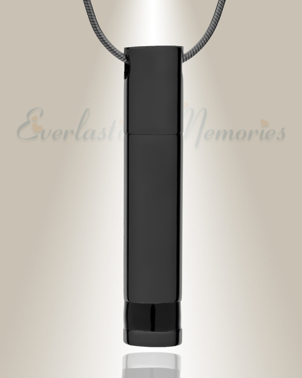 Forever Collection Black Plated Hero Cremation Necklace