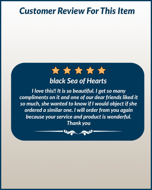 Black Sea of Hearts Cremation Jewelry