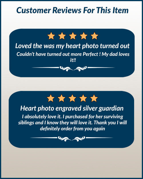 Heart Photo Engraved Stainless Guardian