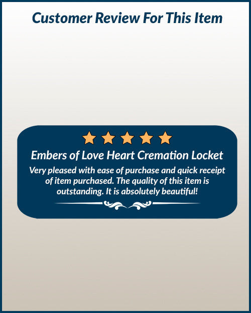 Embers of Love Heart Cremation Locket