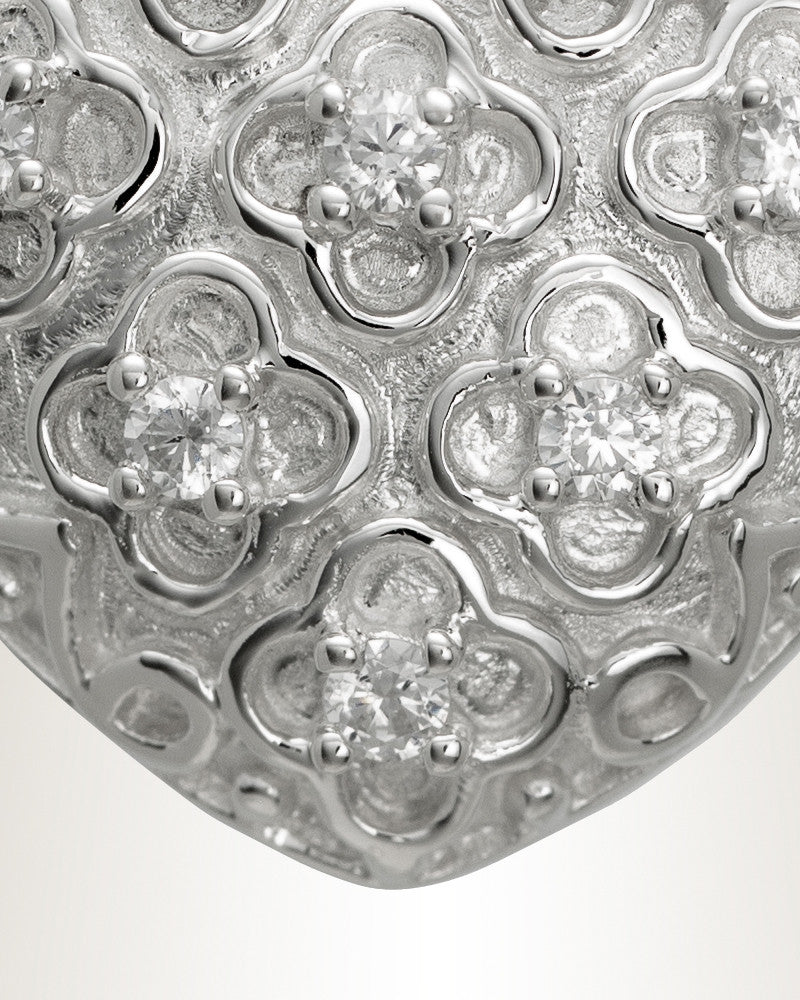 Sterling Silver Twinkle Heart Cremation Urn Keepsake