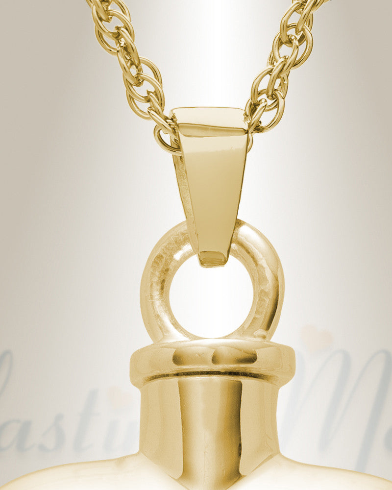 Gold Plated Remember Me Heart Cremation Jewelry