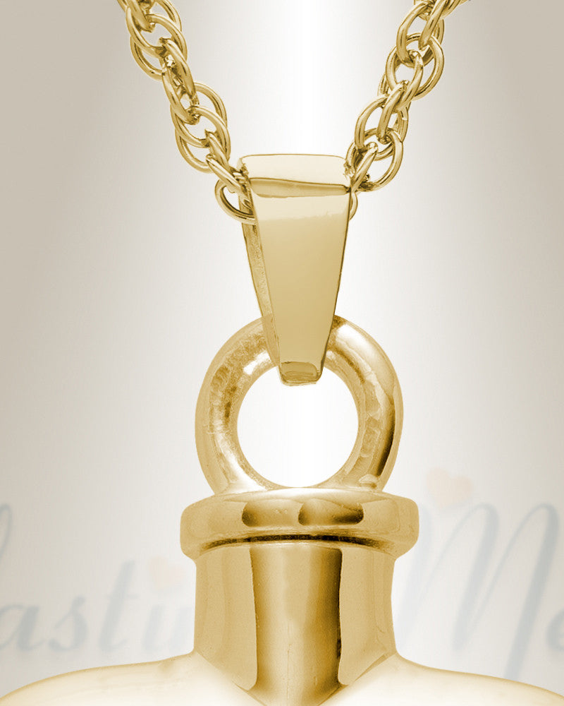 14K Gold Paws on Heart Jewelry Urn