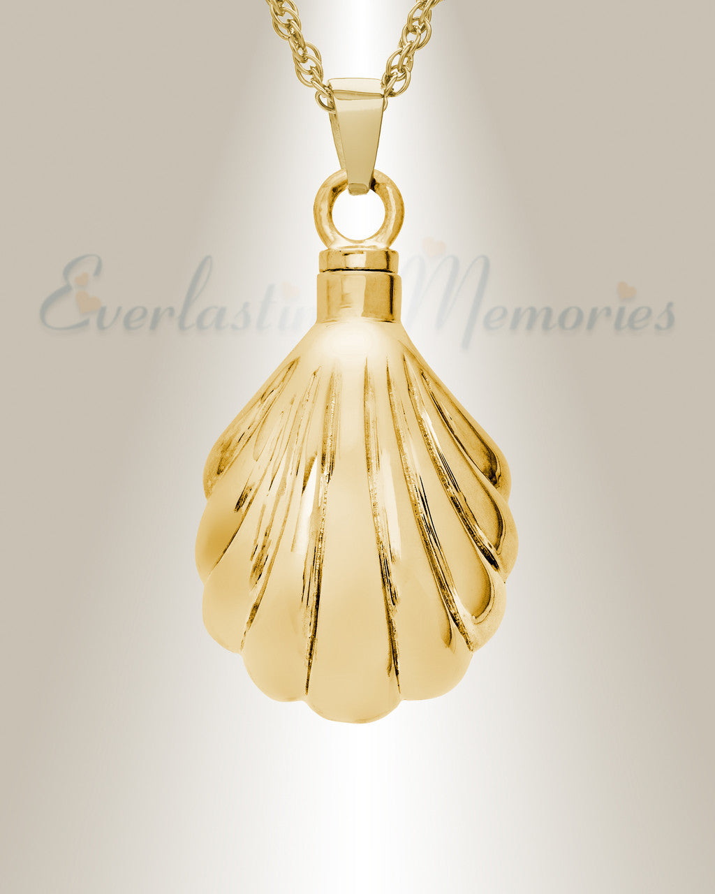 14K Gold Shells Urn Necklace
