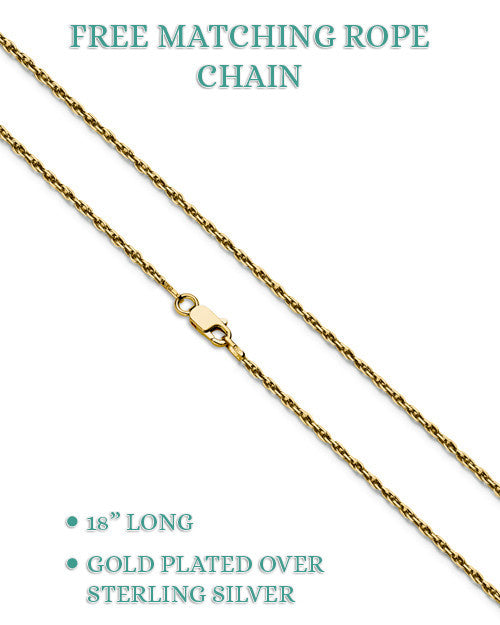 14K Gold Plated Etched Cross Memorial Locket