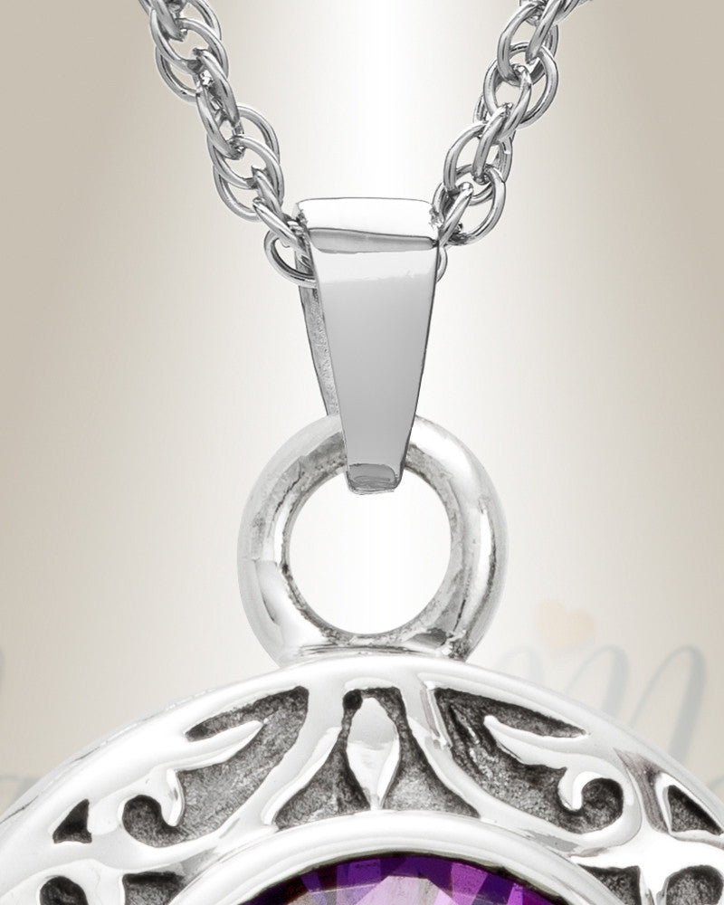 Sterling Silver Plum Cremation Urn Keepsake