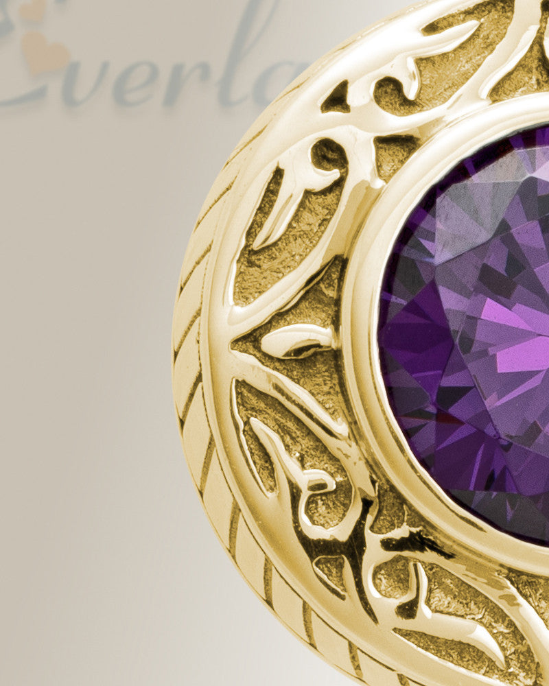 14K Gold Plum Urn Locket