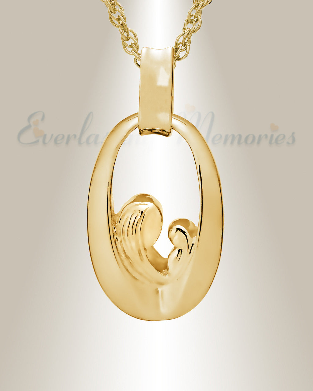 Gold Plated Tender Round Memorial Jewelry