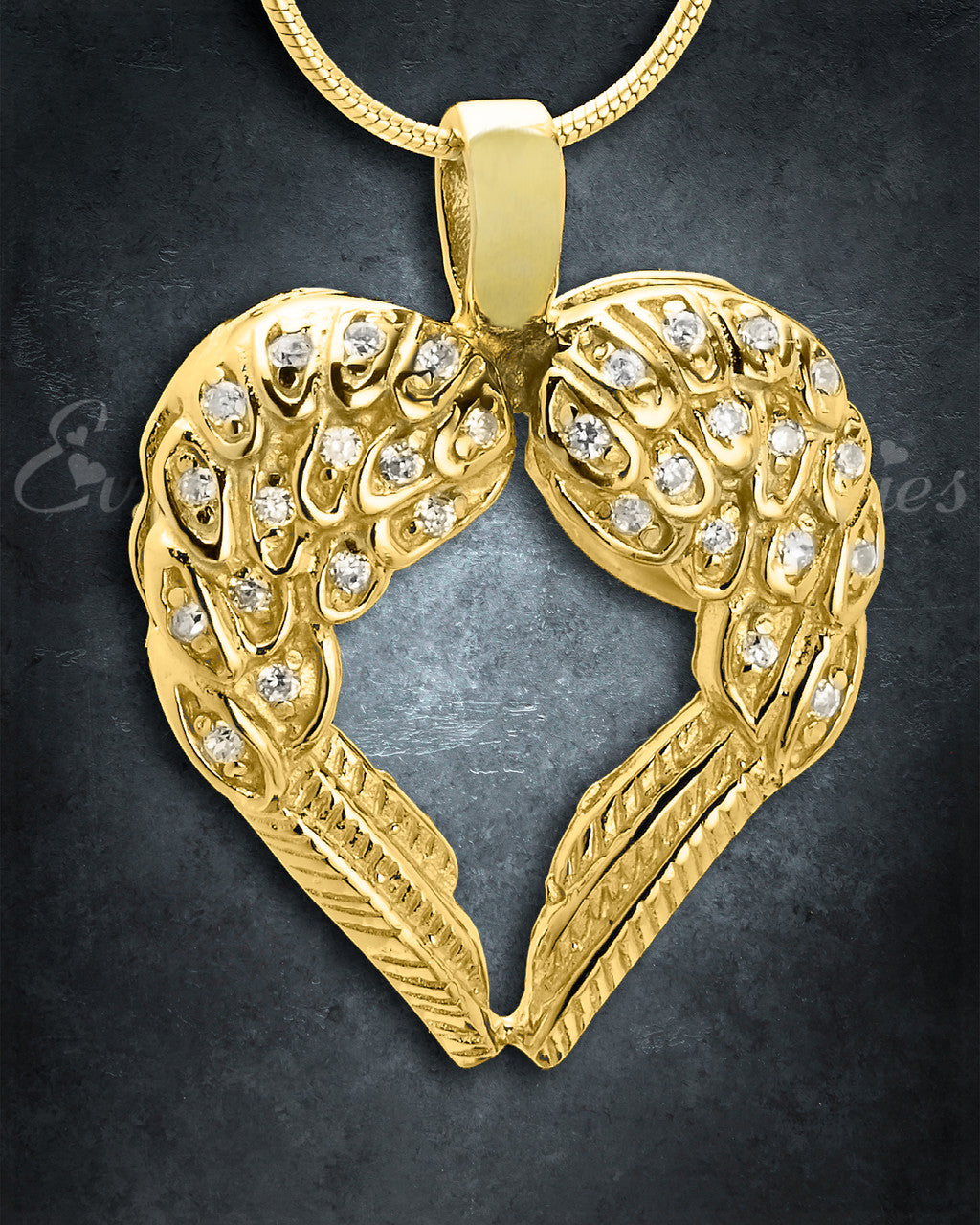 14K Gold Wings of Hope Memorial Jewelry