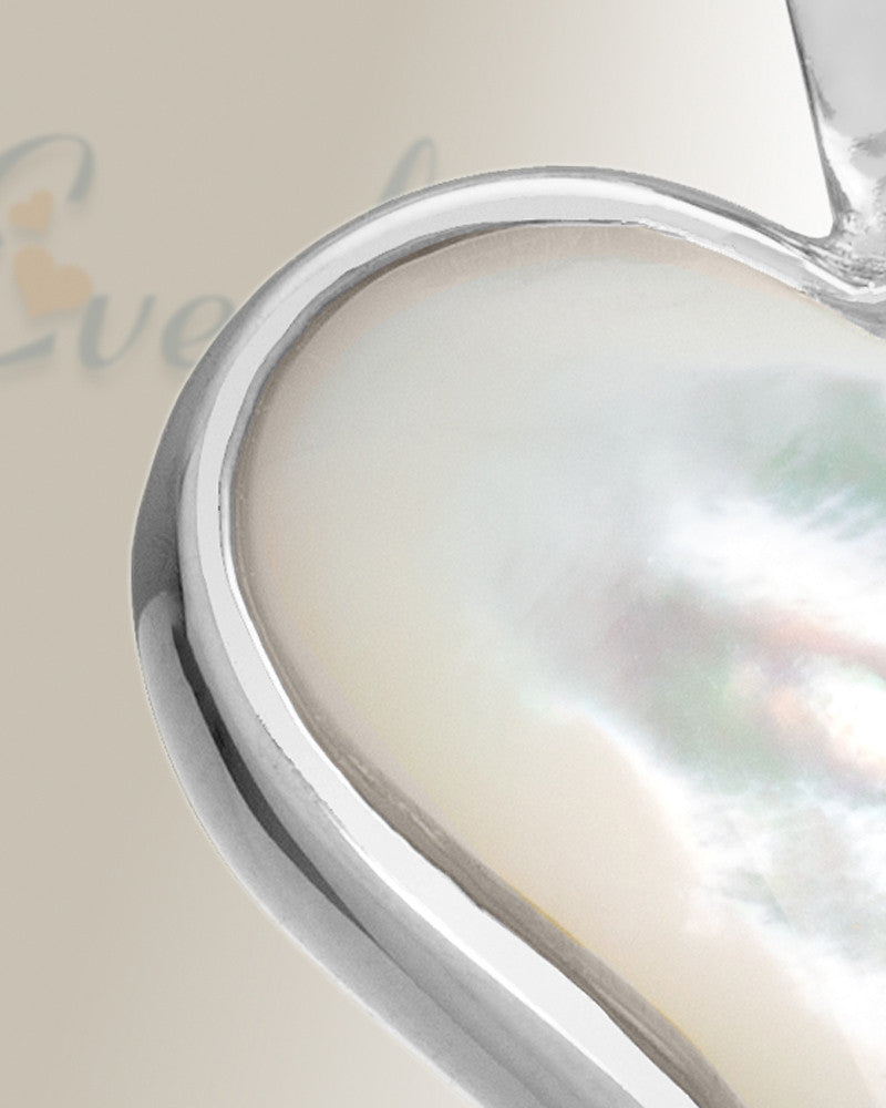 14K White Gold Dewy Heart Cremation Keepsake Pendant