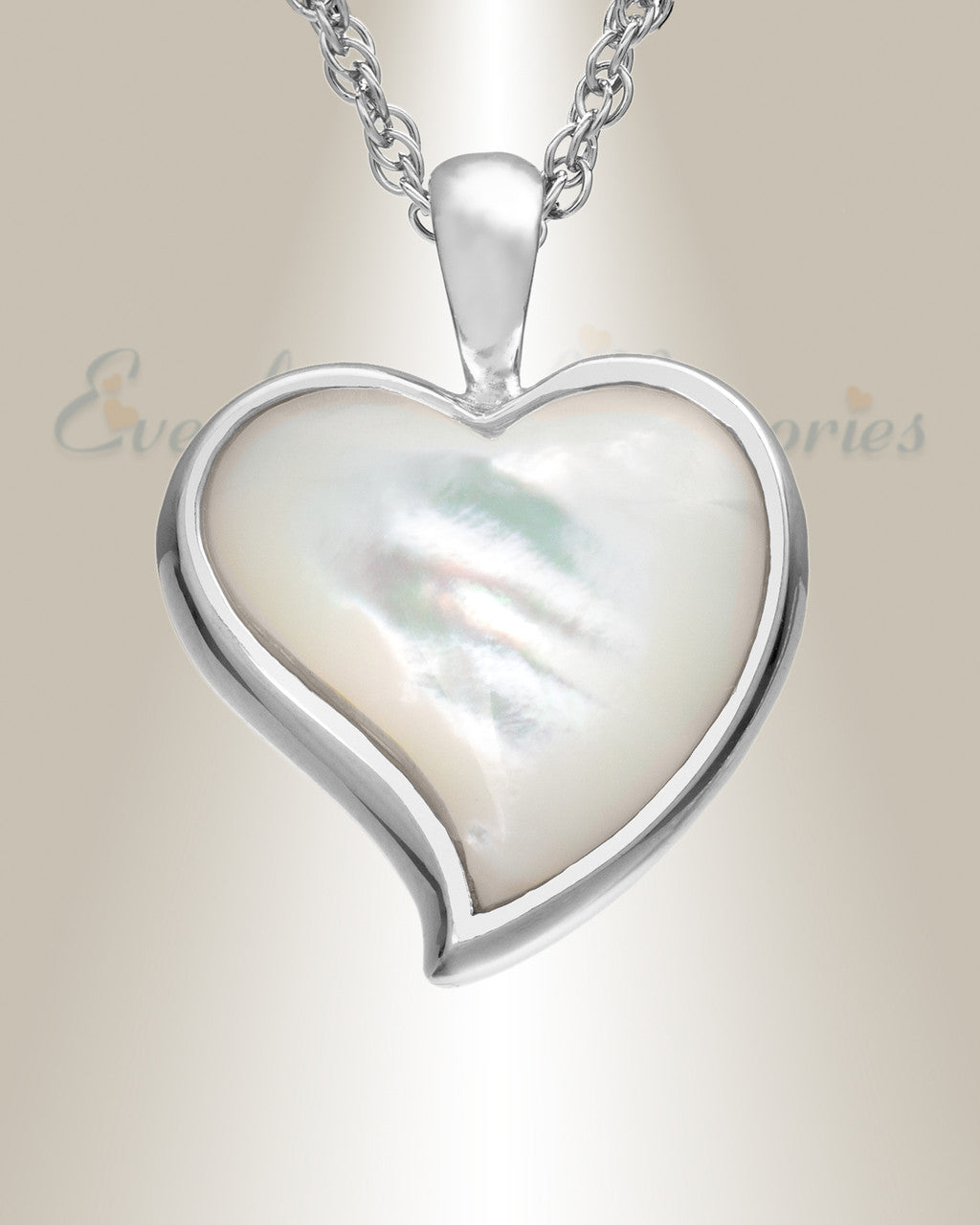 Sterling Silver Dewy Heart Jewelry Urn
